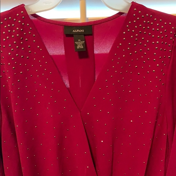 Women’s alfani long sleeved blouse xl extra large - Picture 3 of 7